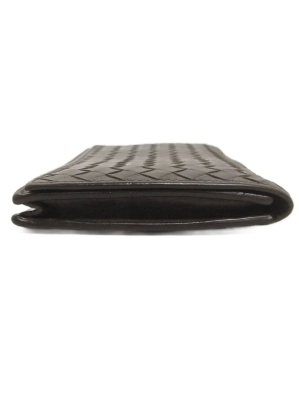 Bottega Veneta Intrecciato Wallet Braided Leather Brown